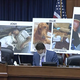 Dogs that died after using the Seresto tick and flea collar are shown at a hearing in Washington, D.C. on June 15, 2022.